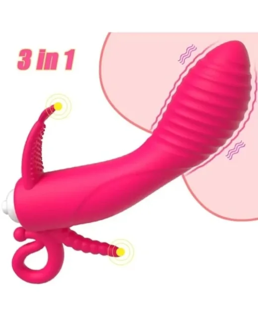 3'ü 1 Arada Anal, Vajinal ve Klitoral Uyarıcı Titreşimli Vibratör – Silikon
