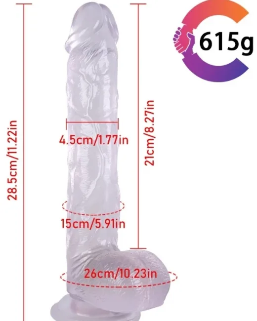 28 cm Beyaz Realistik Dildo – Medikal Silikon