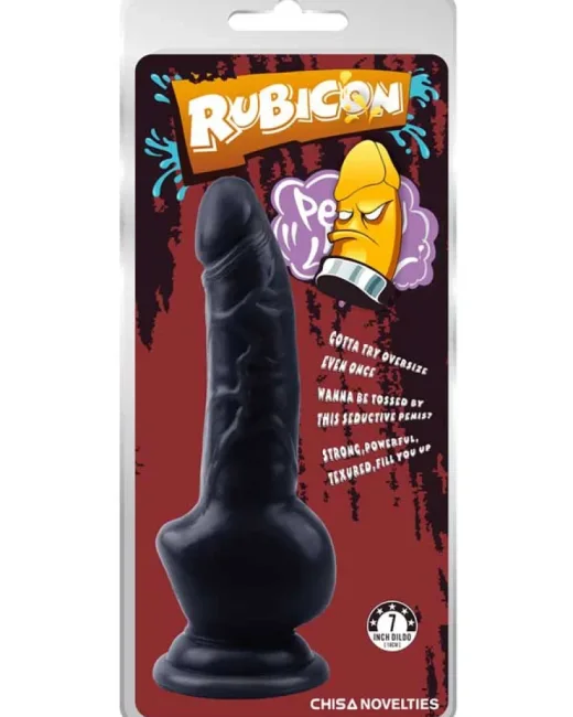 Rubicon Gerçekçi Dildo – 18 cm Koyu Ten Rengi – Hissedilir Damarlı, Vantuzlu