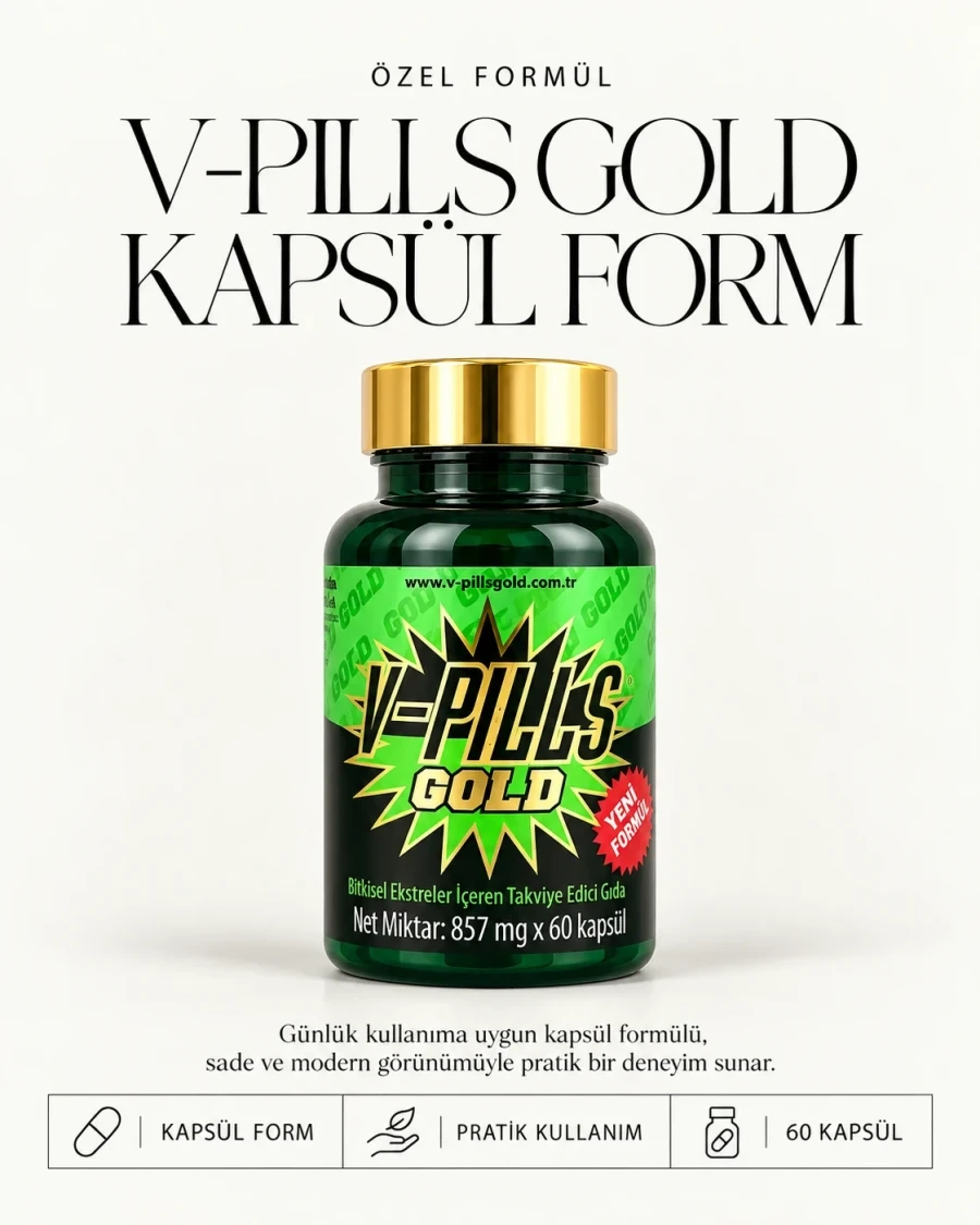 V-Pills Gold Erkeklere Özel Bitkisel Takviye 60 Kapsül
