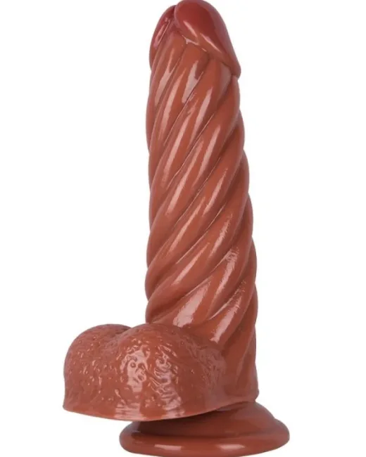 21 cm Kahverengi Dildo – Medikal Silikon – 4,7 cm Kalınlık alternatif görünüm