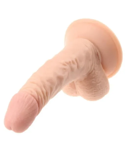 Gerçekçi Testisli Dildo 18,5 cm – Et Dokulu, Hissedilir Damarlı