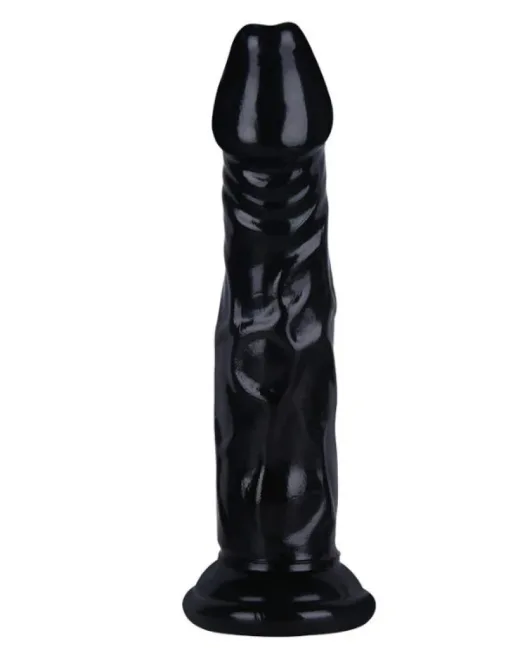 21 cm Siyah Dildo – Medikal Silikon – 4,5 cm Kalınlık