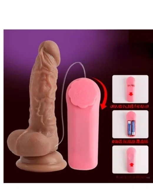 13,4 cm Kablolu Kumandalı Dildo Vibratör alternatif görünüm