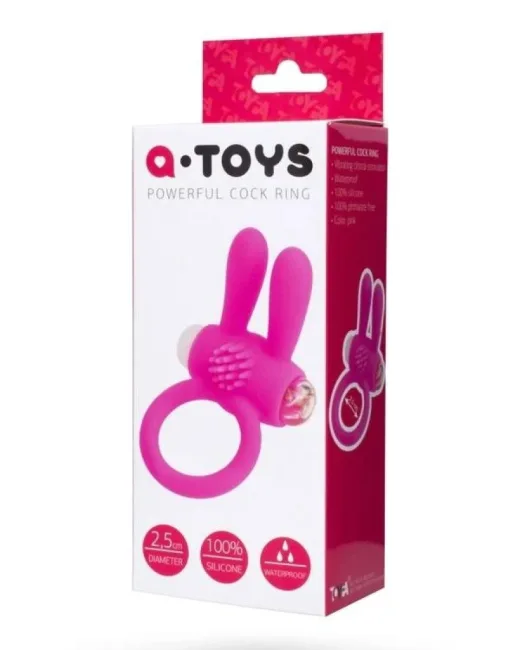 Rabbi Penis Halkası silikon pembe 2,5 cm