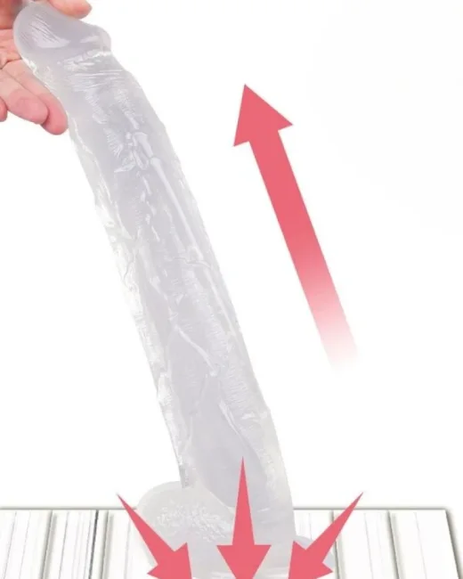 34,5 cm Beyaz Dildo – Medikal Silikon