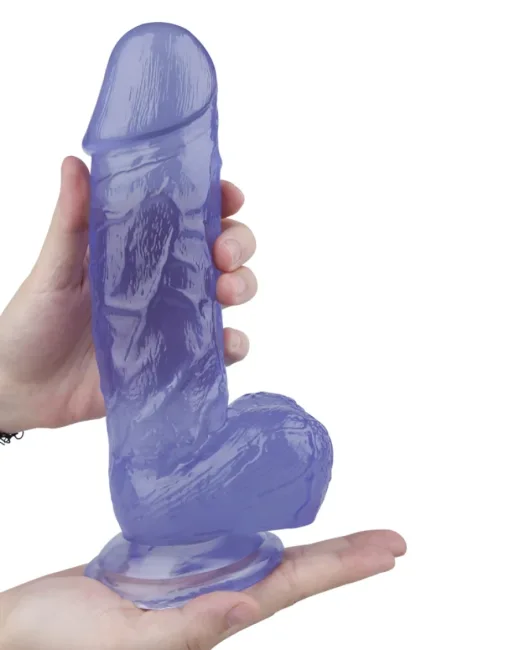 23 cm Gerçekçi Mor Penis Formlu Dildo