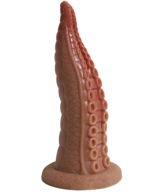 Kahverengi Realistik Yaratık Dildo – Medikal Silikon