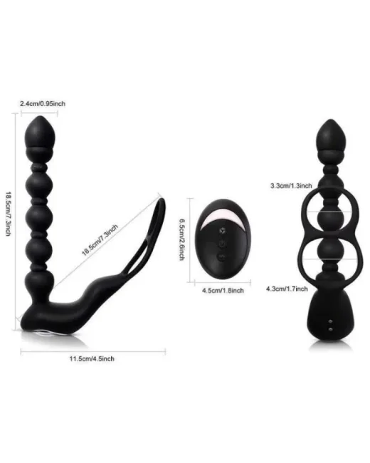 Isıtmalı Penis Halkalı Anal Prostat Vibratör – Şarjlı, Kumandalı