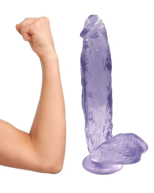 32 cm Mavi Dildo – Medikal Silikon – Siyah alternatif görünüm