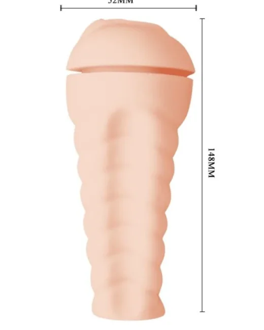 18,5 cm Gerçekçi Doku Realistik Suni Vajina Mastürbatörü – TPE