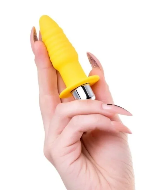 Lancy Anal Plug Sarı, 11 cm – Silikon