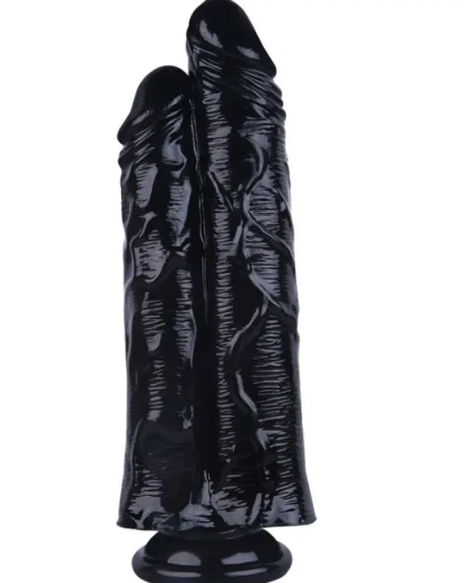 26,5 cm Siyah Çiftli Dildo – Medikal Silikon