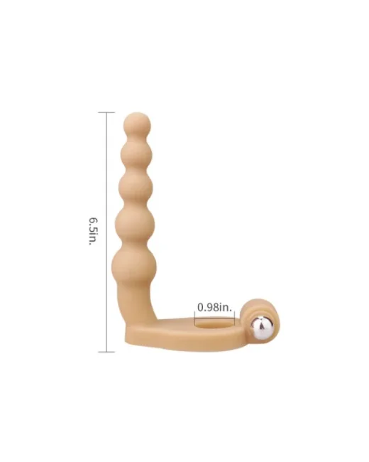 Ultra Soft 6.5" TPE Çift Penetrasyon Halkalı Vibratör, tamamen su geçirmez yapısıyla, çift penetrasyon