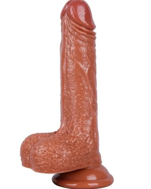 18 cm Kahverengi Dildo – Medikal Silikon alternatif görünüm