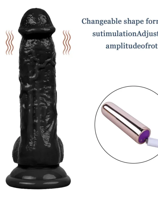 19 cm Gerçekçi Siyah Dildo Yapay Penis
