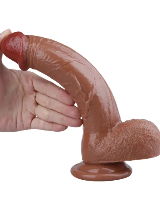 23 cm Kahverengi Gerçekçi Penis Formlu Dildo