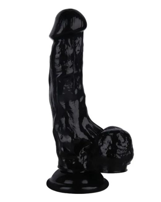 18 cm Siyah Dildo – Medikal Silikon – 3,5 cm Kalınlık