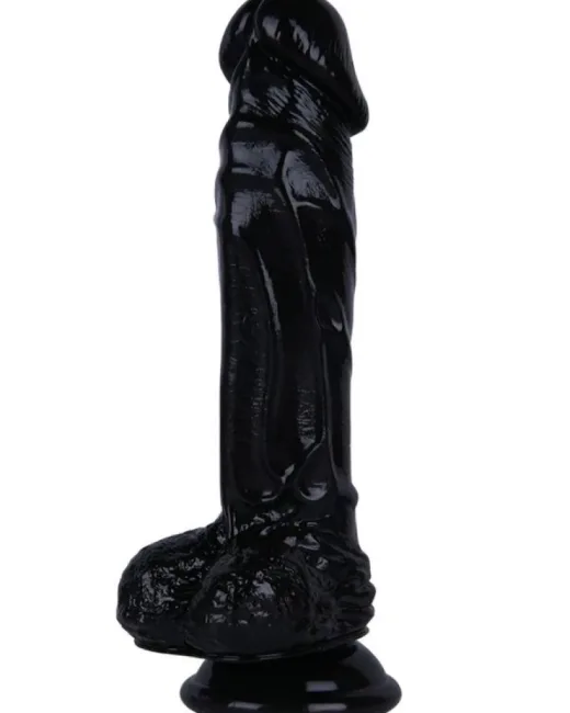 21 cm Siyah Dildo – Medikal Silikon – 3,8 cm Kalınlık alternatif görünüm
