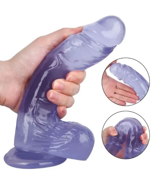 22,5 cm Mor Dildo – Medikal Silikon – 4,2 cm Kalınlık