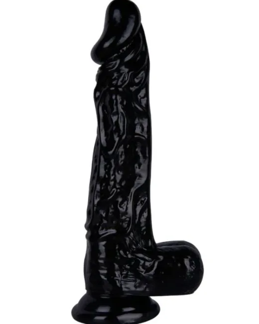 27 cm Siyah Dildo – Medikal Silikon – 5,5 cm Kalınlık