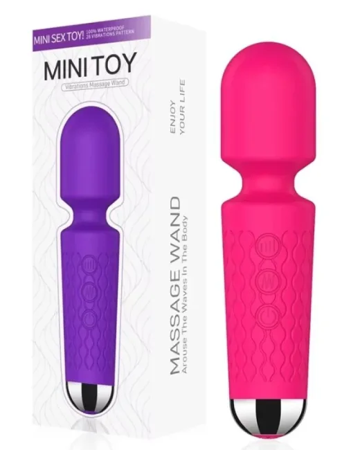 Mini Toy Wand Massager Şarjlı Vibratör – Pembe