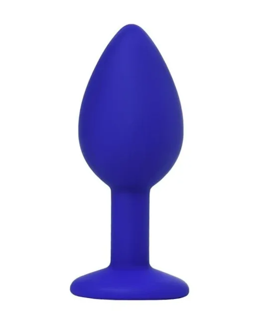 Brilliant Anal Plug Mavi beyaz kristalli 7 cm 26 g – Silikon alternatif görünüm