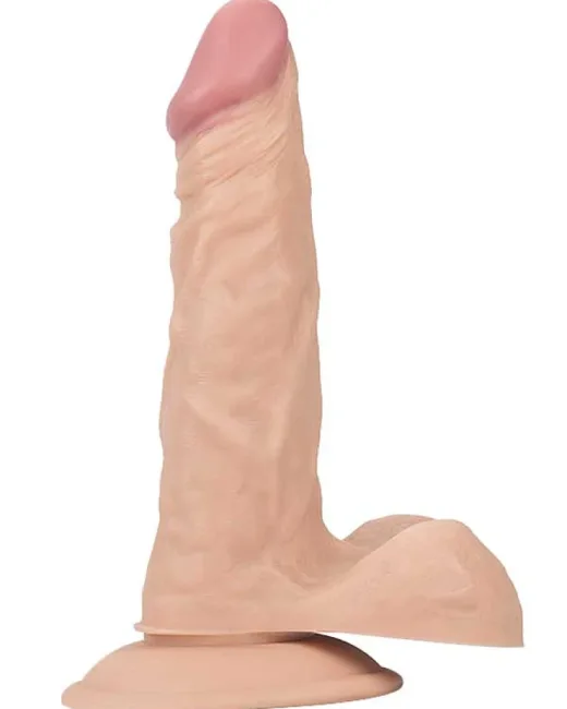 Dickdo Gerçekçi Testisli Penis Formlu Dildo 19 cm – Hissedilir Damarlı, Vantuzlu – Tasarım 01