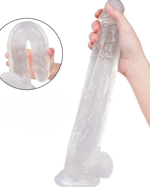 34,5 cm Beyaz Dildo – Medikal Silikon