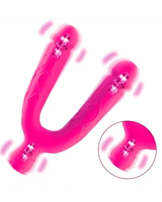 Anesidora Titreşimli Double Modern Vibratör – Silikon, Şarjlı