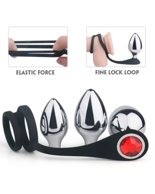 S-Hande Metal Anal Plug Seti ve Penis Halkası