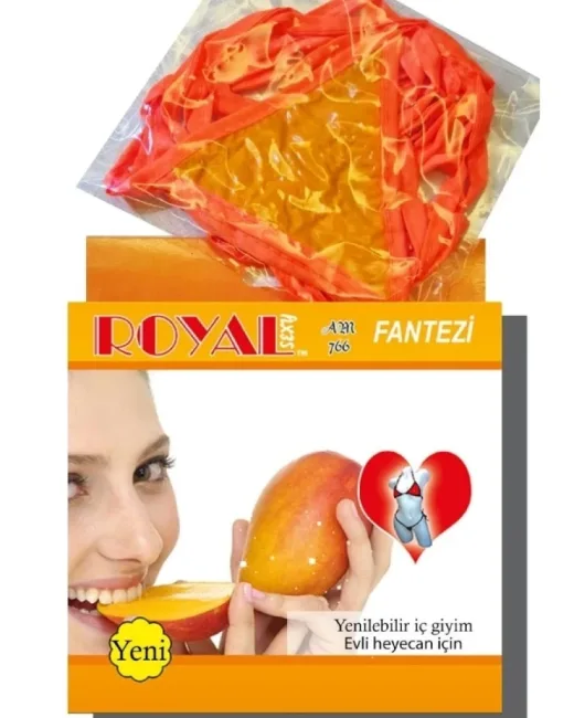 Royal Yenilebilir Tanga Sütyen Şeftali Aromalı