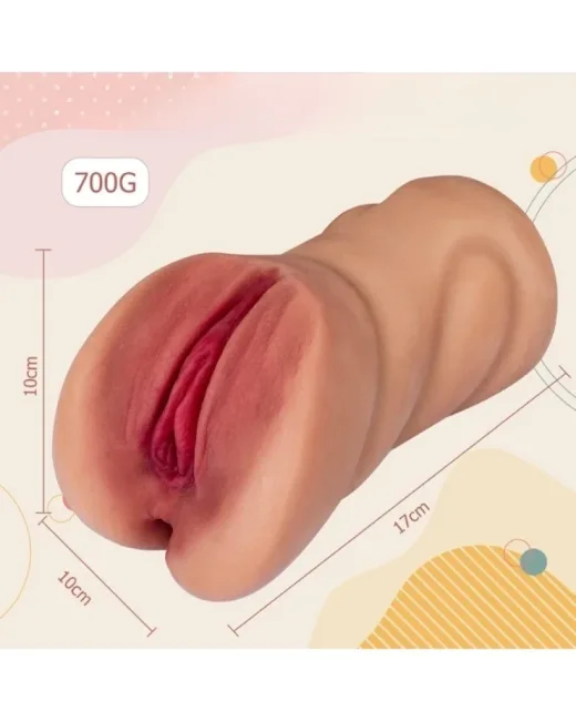 Gerçekçi Çift Girişli Anal Vajinal Melez Mastürbatör