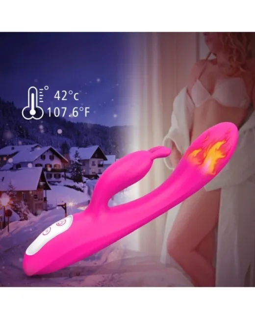 S-Hande Çift Motorlu Isıtmalı 9 Modlu Tavşan Vibratör – Şarjlı