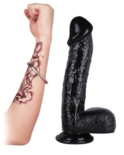 34 cm Siyah Dildo – Medikal Silikon