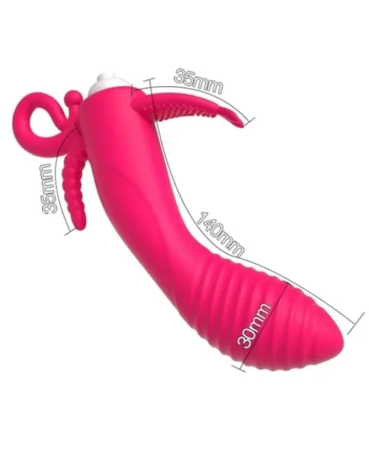 3'ü 1 Arada Anal, Vajinal ve Klitoral Uyarıcı Titreşimli Vibratör – Silikon alternatif görünüm