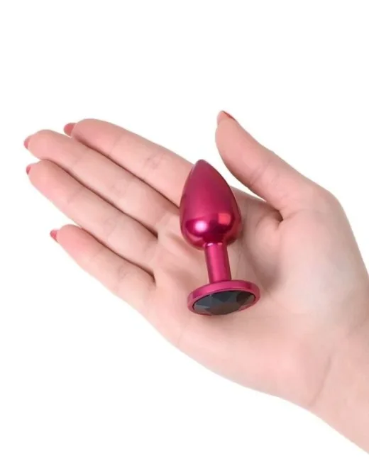 Metal Anal Plug, mor kristalli, 7,2 cm, Ø2,8 cm, 50 g Süper sağlam ve süper hafif alüminyum alaşımlı anal oyuncak.