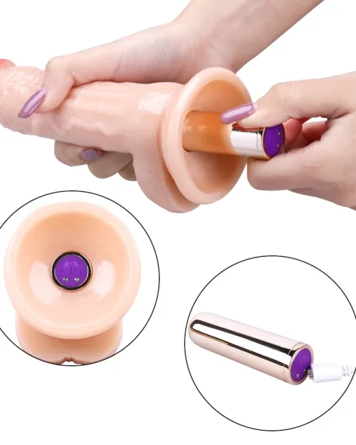 19 cm Gerçekçi Ten Rengi Penis Formlu Dildo