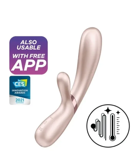 Satisfyer Hot Lover Silver Telefon Kontrollü ve Isıtma Özellikli Vibratör – Silikon, Şarjlı