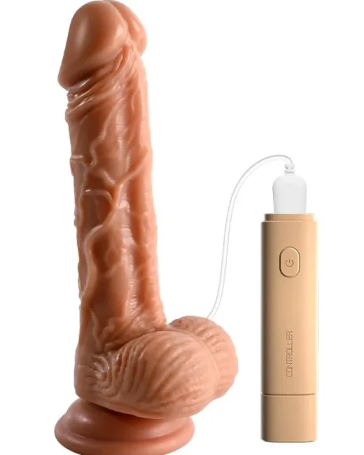 18 cm Realistik Titreşimli Dildo – Medikal Silikon