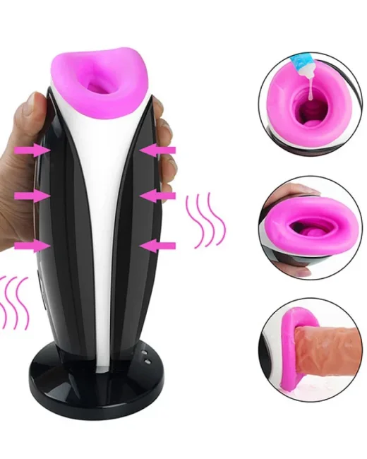 Xuanai Şarjlı Titreşimli Oral Mastürbatör – Medikal Silikon, Isıtmalı alternatif görünüm