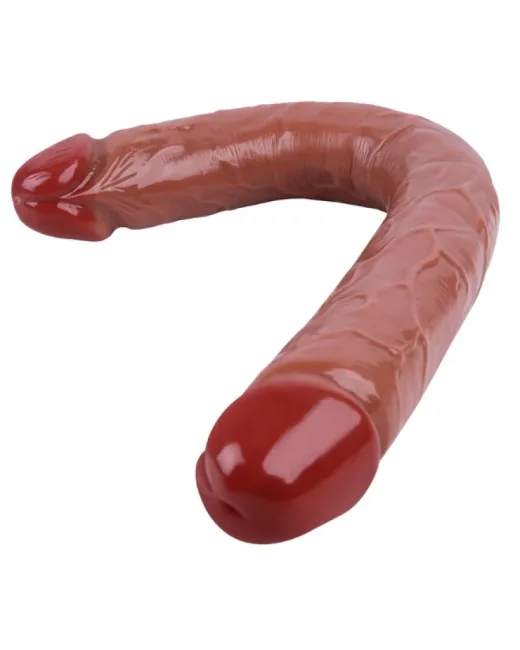 46 cm Kahverengi Çift Taraflı Dildo – Medikal Silikon