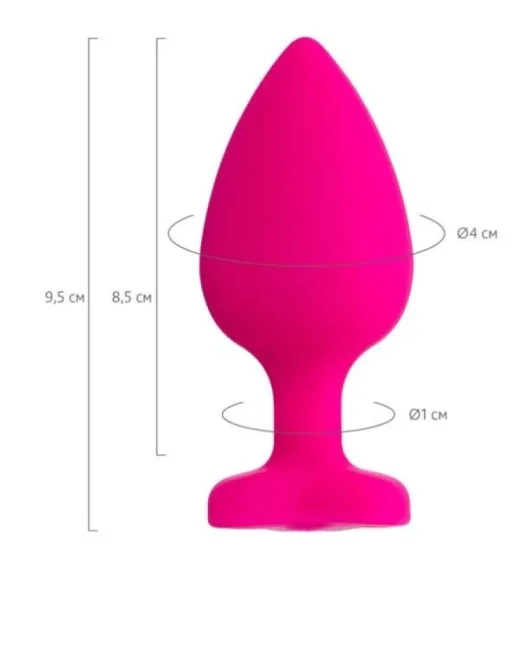 Diamond Heart Anal Plug Pembe 9,5 – Silikon