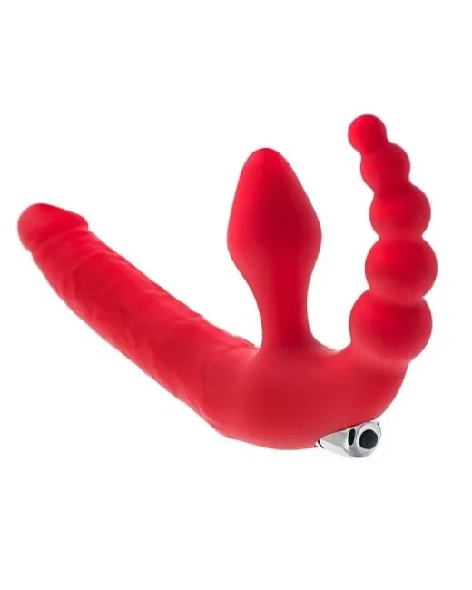 Kırmızı Çift Taraflı Vibratör 35 cm alternatif görünüm