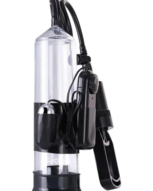 3 halkalı Titreşimli penis pompası PVC Siyah 22,8 cm alternatif görünüm