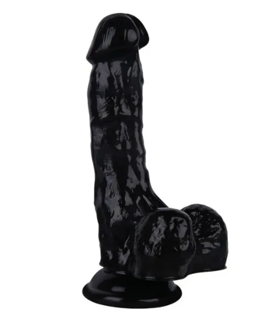 18 cm Siyah Dildo – Medikal Silikon – 3,5 cm Kalınlık