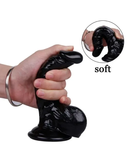 16,5 cm Siyah Dildo – Medikal Silikon