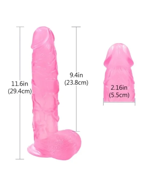 29,4 cm Pembe Realistik Dildo – Medikal Silikon alternatif görünüm