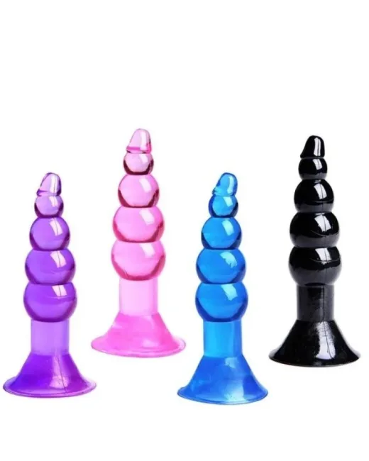Boğumlu Anal Plug Karışık Renklerde 11 cm