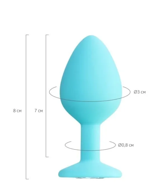 Brilliant Anal Plug Mavi 8 cm 50 g – Silikon